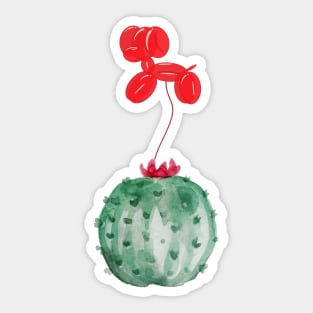 Cactus Red Dog Balloon Sticker